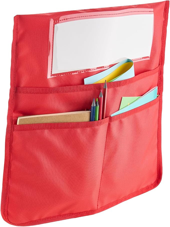 VEVOR Chair Pockets for Classroom, 24 Pack, 14 x 15 Inches Chairback Buddy Pocket with Name Tag, 6 Bright Colors, Back of Chair Organizer for Kids in Classroom, Kindergarten, School, and Home - Image 9