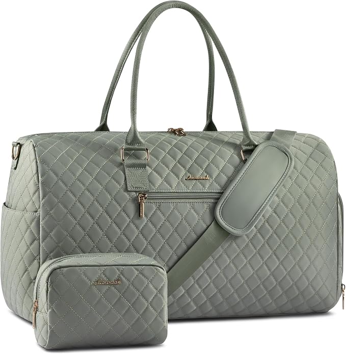 LOVEVOOK Travel Duffle Bag, Weekender Bag for Women with Toiletry Bag, Carry on Overnight Bag with Shoe Compartment, Gym Duffel Bag with Wet Pocket, Mommy Hospital Bags for Labor and Delivery by LOVEVOOK