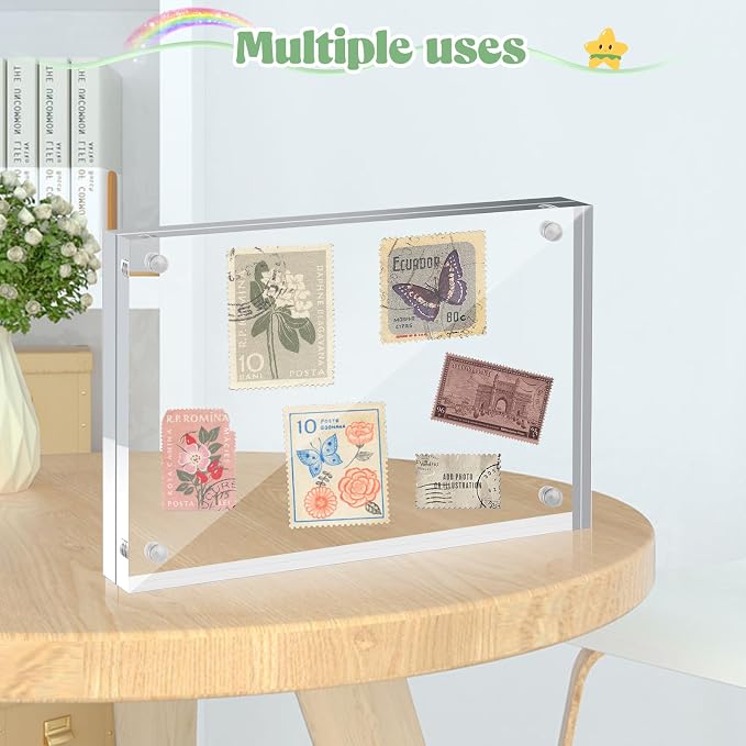 4x6 Acrylic Picture Frames 24 Pack, Clear Double Sided Photo Frames | Magnetic Photo Frames 20mm Thicker Desktop Display Frame Wedding Table Numbers for Bedroom Home Office - Image 6