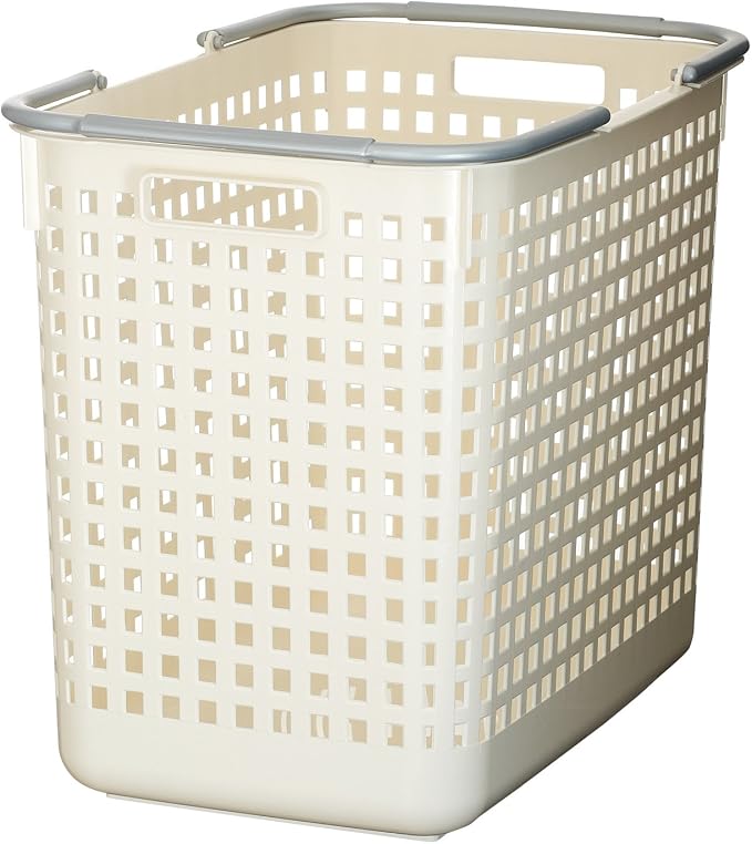 Like-it │SCB-5 │Daily use Inside or Outside. Movable Handles Make it Easy to Carry Around | Portable Large Basket for Kitchen, Laundry and Kids Room | 18.7 x 12.2 x 15.47 | White | 10.57 gal by Like-it