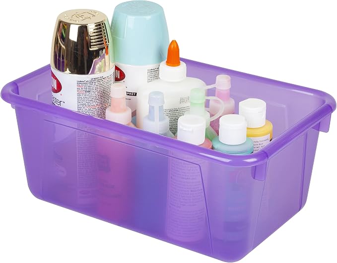 Storex Small Cubby Bins – Plastic Storage Containers for Classroom, 12.2 x 7.8 x 5.1 inches, Candy Violet, 10-Pack (62478A05C) - Image 8