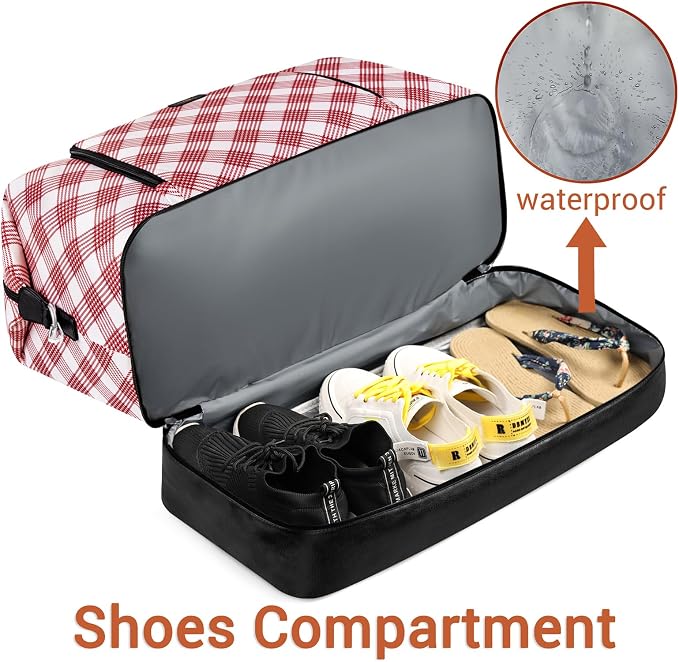 TIBES Travel Weekender Bag for Women, Overnight Bag with Shoe Compartment | 3PCS Large Travel Duffel Bag for Gym, Travel, Hospital, Business Trip, Carry On Tote, Wet & Dry Separation, Water Resistant - Image 3