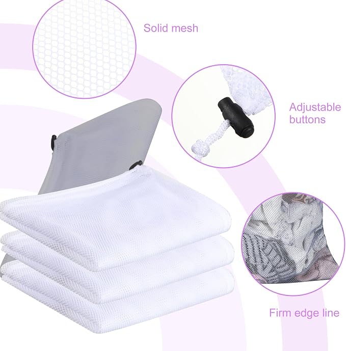 Berlune 30 Pack Large Mesh Laundry Bags | Oversized breathable mesh bags help sort and transport laundry for dorms, rentals, laundromats and facilities. - Image 4