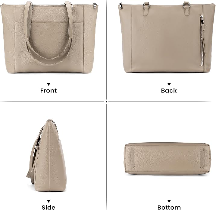 befen Genuine Leather Tote Bag for Women, Large Tote Bag for Women for Work Purses Satchel Handbags with Top Handles - Image 8