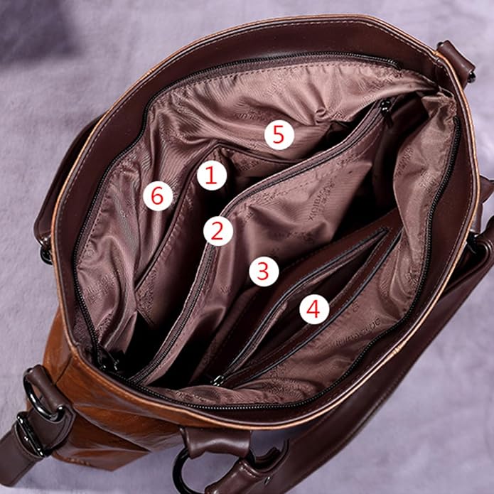 Handbags and Purses for women Vegan Leather Tote Bag for Women Satchel Shoulder Bags Travel Purse with Compartments - Image 6