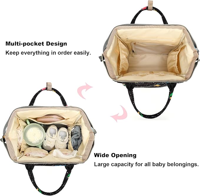 Dinosaur Baby Diaper Bag Backpack for Girls Boys, Waterproof Large Maternity Nappy Bags for Mom - Image 4