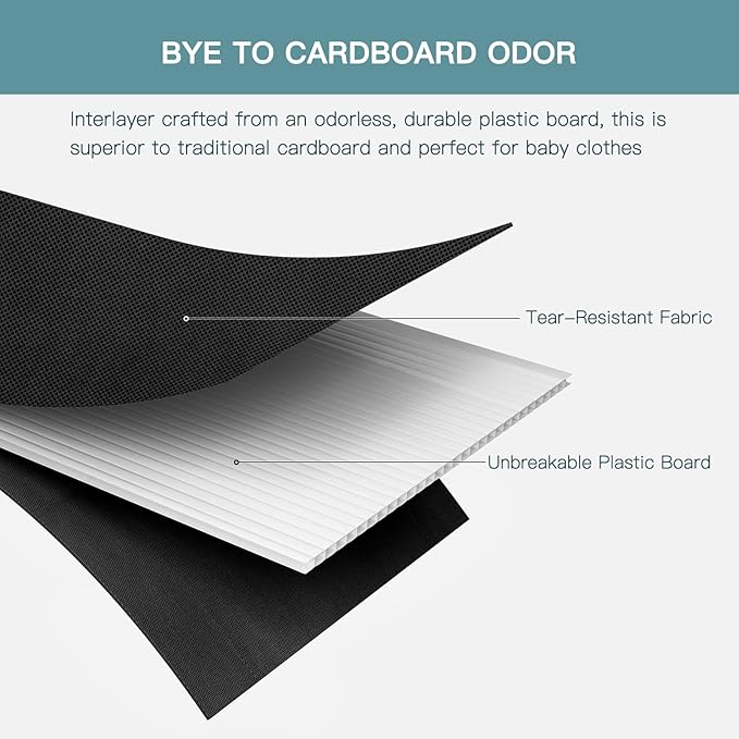 Drawer Organizer Clothes, 10 Pack Dresser Organizer for Baby Clothes, Underwear, Sock- Foldable Closet Organization and Storage Dividers Bins for Nursery, Bedroom (Black) - Image 5