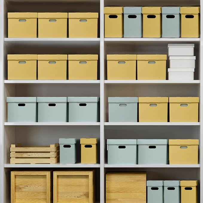 Lineco, Archival Storage Cartons, Acid-Free, 6x15x10 in, Tan, Pack of 5 | Ready-To-Assemble Filing Boxes for Organizing and Storing Documents, Prints, or Photos, Buffered Corrugated Board - Image 8