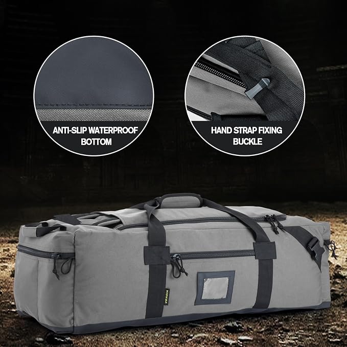 86l Large Duffel Bag For Travel, Gym & Sports - Water Repellent Polyester, Hidden Straps, Shoe Compartment - Perfect Luggage Duffle Bag Or Backpack For Men & Women - Image 2