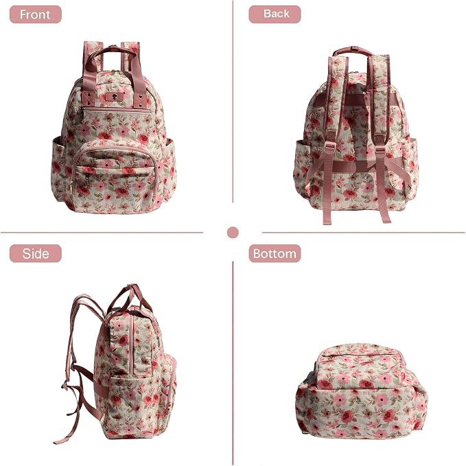 Diaper Bag Backpack Corduroy Multifunction Baby Fashion Travel Pack office Laptop Bag - Image 7