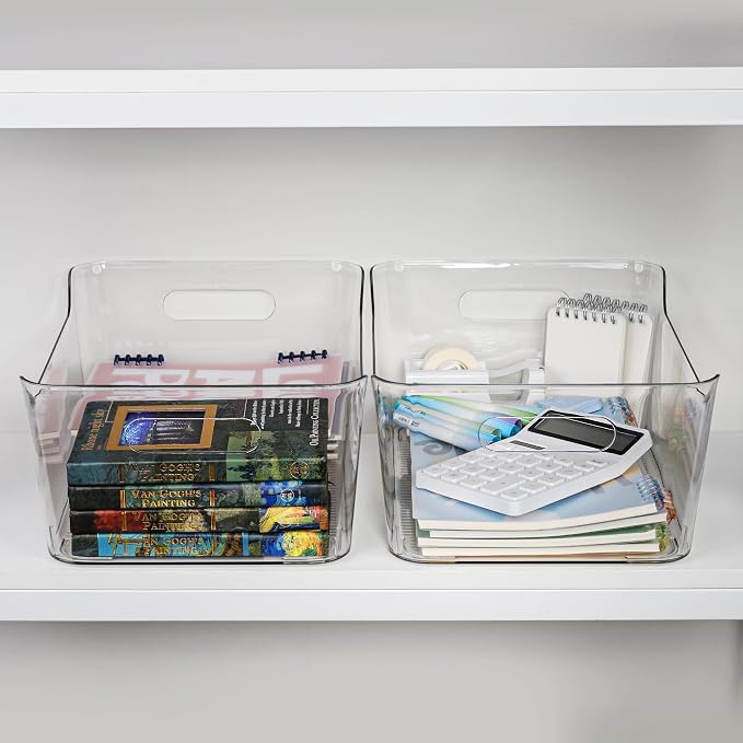 Tiawudi 6 Pack Plastic Storage Bins, Extra Large Pantry Organizer, 13.5" x 10" Clear Storage Containers and Organizer Bins, Multi-Use Bins for Home, Kitchen, Closet and Cabinet - Image 7