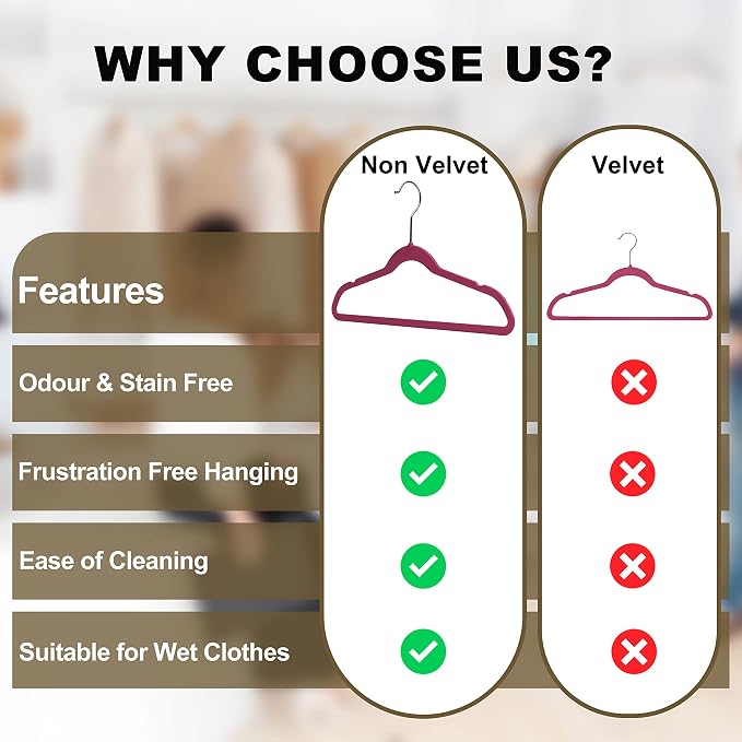 Quality Children's Plastic Non Velvet Non-Flocked Thin Compact Hangers Swivel Hook for Shirts Blouse Coats (Raspberry, 240) - Image 4
