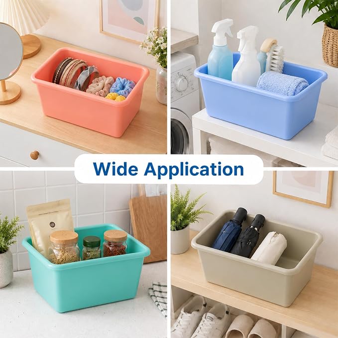 gisgfim 24 Pack Plastic Cubby Storage Bins Crew Toy Stackable Bin Classroom Plastic Cubby Bins Stackable Storage Containers Classroom Book Bin for Student Teacher School Office Home(Boho) - Image 6
