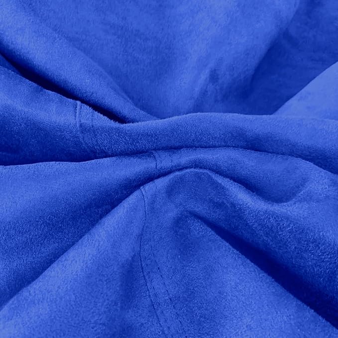 Bean Bag Stuffed Animal Storage Chair Cover (No Filler) for Kids and Adults. Extra Large Bird's Nest Beanbag Memory Foam Soft Premium (Royal Blue, 3.5 ft (Cover Only)) - Image 5