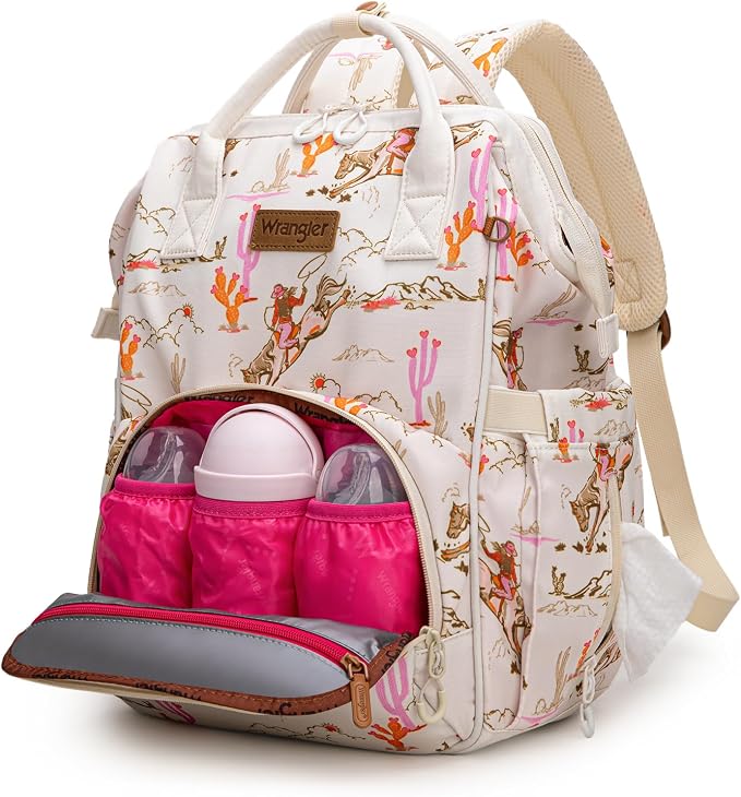 Montana West Wrangler Diaper Bag Backpack Aztec Callie Bag Travel Backpack Purses Western Multi-Function Baby Bags for Mom - Image 7
