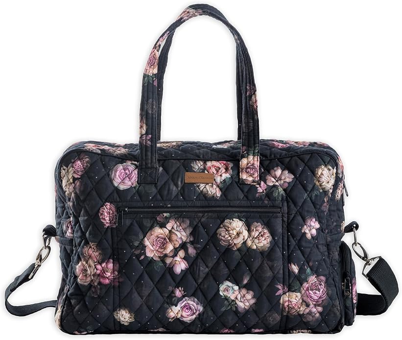 Maison d' Hermine Weekender Bags for Women Cotton Quilted Duffel Overnight Luggage Weekend Bag for Men Gym Gifts Travel | Overnight Luggage Weekend Bag for Men Gym Sports Gifts Duffle bag Business Travellers Trip Spring Summer by MaisondHermine