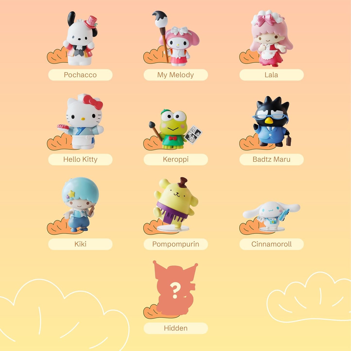 Top Toy Up Town Day, Hello Kitty Collectible Blind Box Figures, Home Decor for Any Room, Stationary Desk Accessories, for Birthdays or Holidays Like Christmas, Single Blind Box