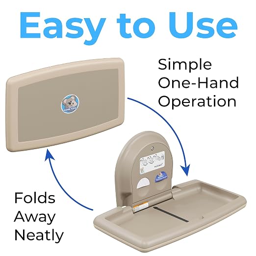 Koala Kare Surface-Mounted Horizontal Baby Changing Station, Model KB300-00 (Beige) - Image 5
