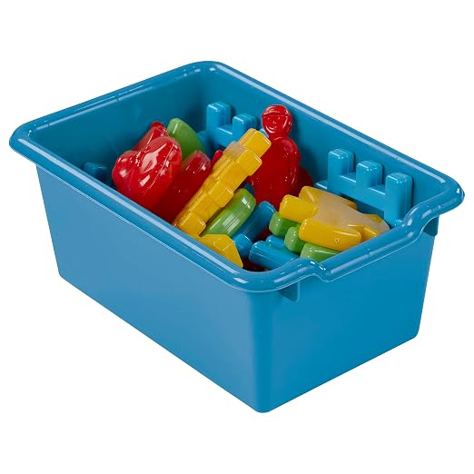ECR4Kids Scoop Front Storage Bin, Multipurpose Organization, French Blue, 15-Piece - Image 10