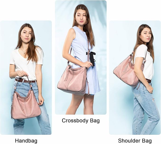 Hobo Crossbody Bag for Women, Designer Shoulder Purse Handbags - Image 3