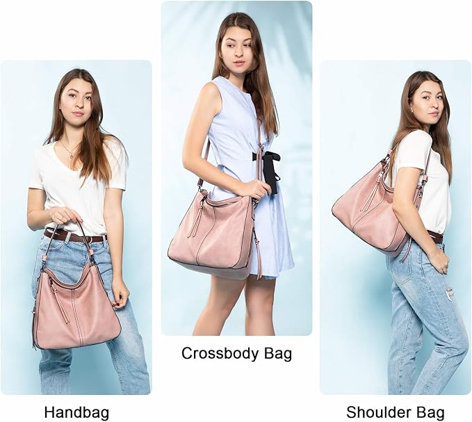 Hobo Crossbody Bag for Women, Designer Shoulder Purse Handbags - Image 3