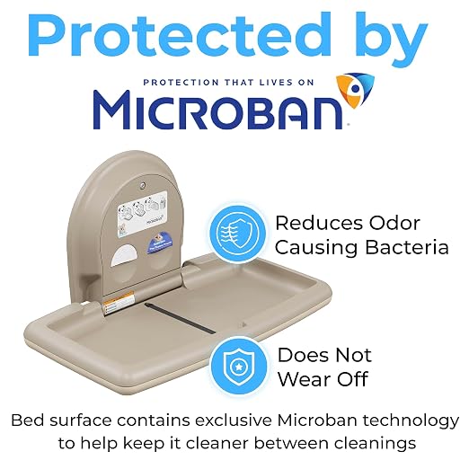 Koala Kare Surface-Mounted Horizontal Baby Changing Station, Model KB300-00 (Beige) - Image 3
