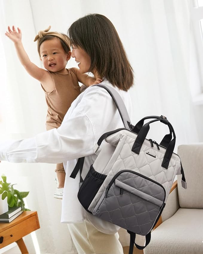 LOVEVOOK Small Diaper Bag Backpack, Mini Baby Bag for Girl Boy with Changing Pad, Diaper Backpack for Mom Dad with Stroller Buckles - Image 2