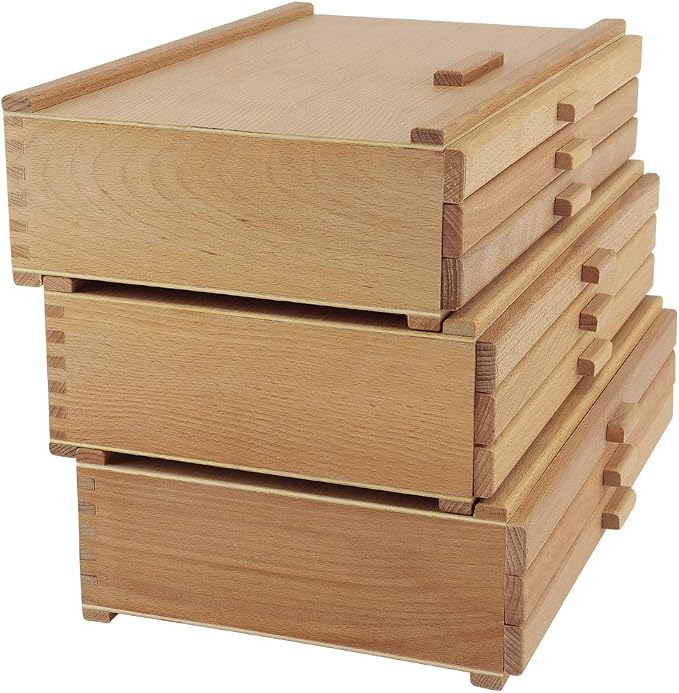 Creative Mark Pastel Storage Box, 3 Drawer Wood Box with Foam Lining, Sturdy and Stackable Art and Craft Supplies Storage Box for Artist Tools, Pens, Pencils and More, Natural Finish - Image 7