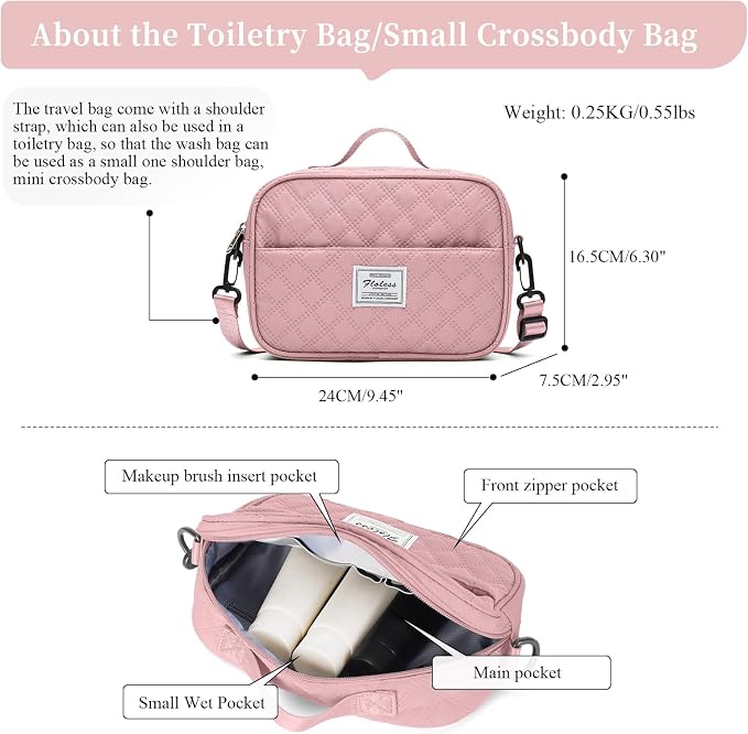 Weekender Bags for Women,Personal Item Travel Bag with Shoes Compartment | Overnight Travel Duffel Bag with Grid Toiletry Bag,Carry-On Bag - Image 5
