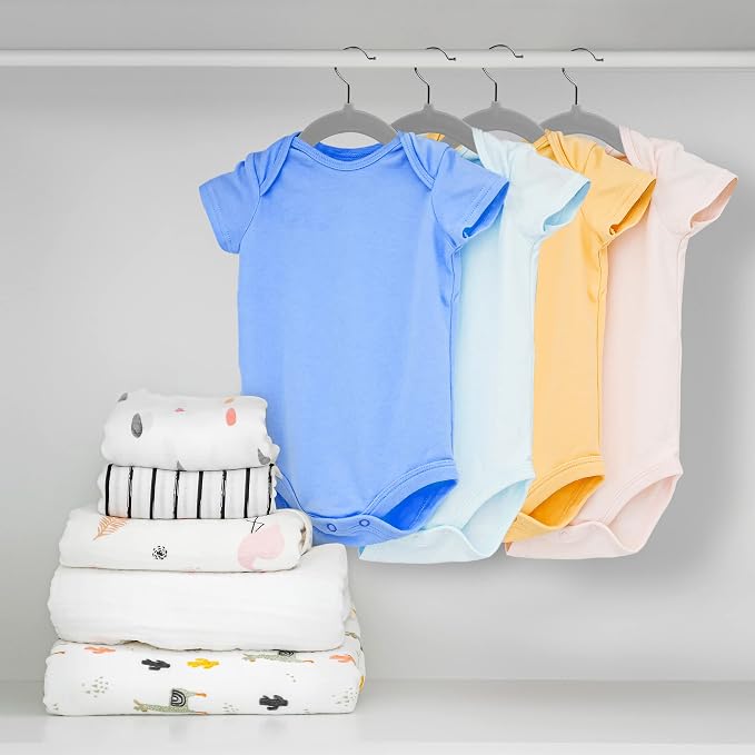 Utopia Home Kids Velvet Hanger 20 Pack – 11" Premium Baby Hangers - Grey | Premium Non-Slip Baby Hangers for Baby and Toddlers, Durable Ultra-Slim Space-Saving Closet Organizers - Image 5