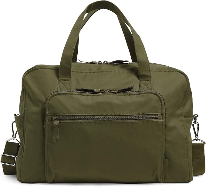Vera Bradley Women's Cotton Weekender Travel Bag, Climbing Ivy Green, One Size by VeraBradley