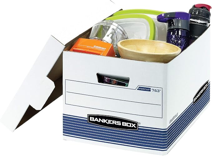 Bankers Box 30-Pack Medium Duty File Storage Boxes with Lids, FastFold Assembly, Letter/Legal, STOR, (0076316) - Image 4