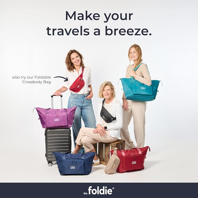 The Foldie Foldable Travel Bag for Women - 40L Weekender Bag with Multiple Pockets - Carry On Expendable Travel Bag - Image 8