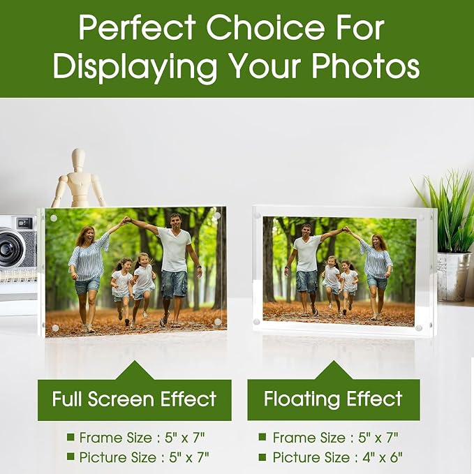 SYNTRIFIC 30 PACK Magnetic Picture Frame,5X7 Acrylic Frame Double Sided Picture Frame,20mm Thickness Magnetic Premium Acrylic Picture Frames Gifts Ideal - Image 4