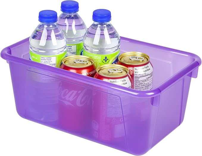 Storex Small Cubby Bins – Plastic Storage Containers for Classroom, 12.2 x 7.8 x 5.1 inches, Candy Violet, 10-Pack (62478A05C) - Image 5