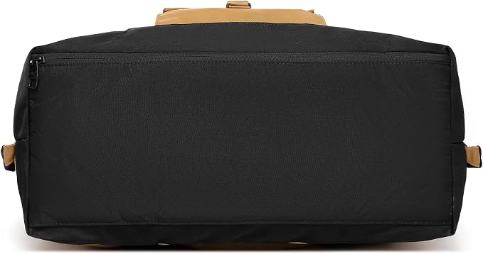 Duffel with Utility Pouch, 40L Weekender Overnight Bag with Shoe Compartment for Travel and Sports (Brown and black) - Image 9