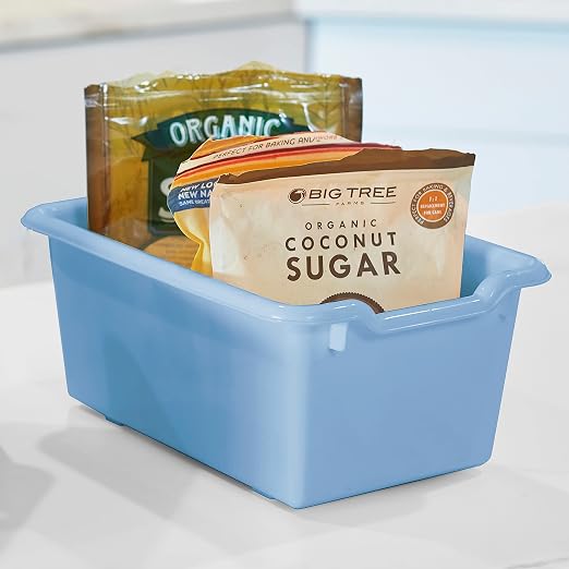 ECR4Kids Scoop Front Storage Bins, Multipurpose Organization, Earthtone, 10-Piece | Durable plastic, GREENGUARD Gold Certified, 1.2 gallon capacity, lightweight & nestable, built-in handle, classroom/home use - Image 10