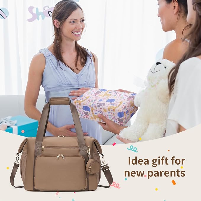 CEI-CEI Neoprene Diaper Bag Tote Large Maternity Hospital Bag Waterproof Travel Baby Tote briefcases for documents - Image 7