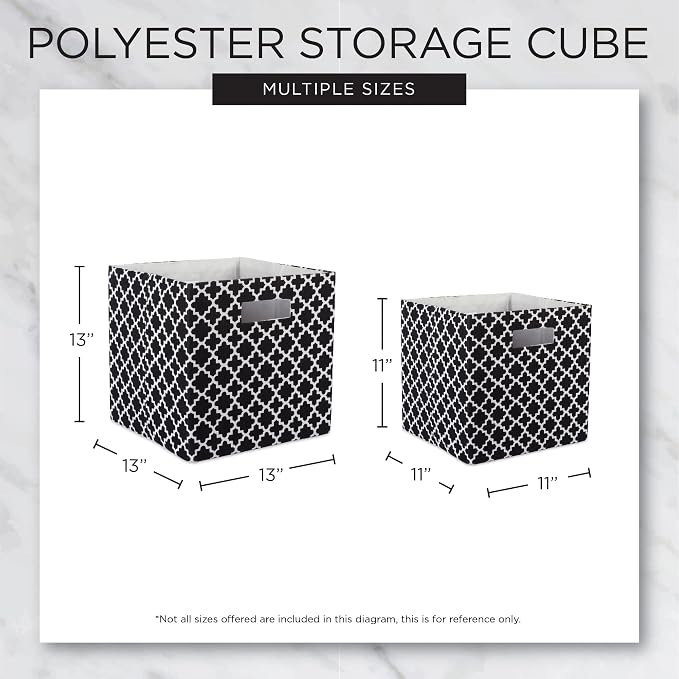 DII Collapsible Storage Organizer Bin, Small, 11" Cube, White, 4 Count - Image 9