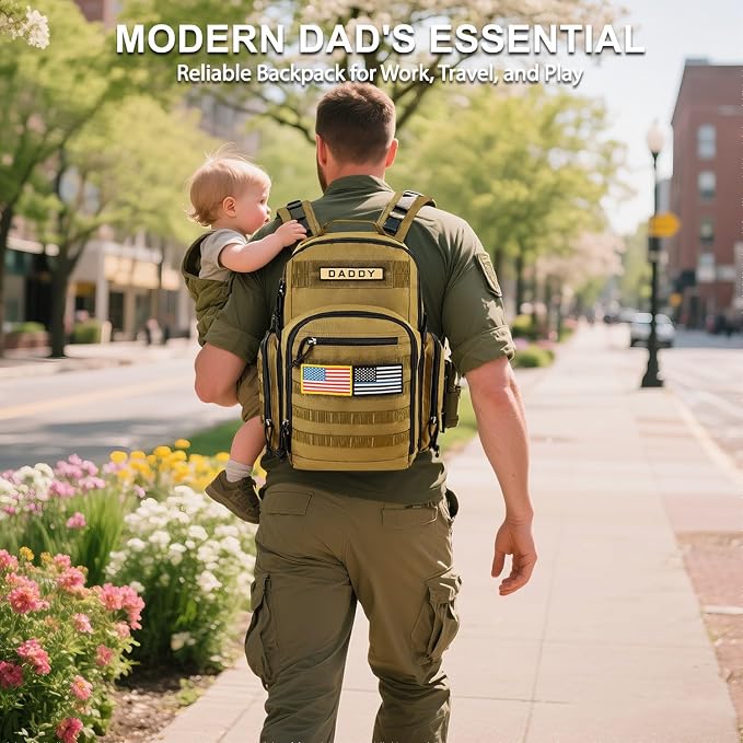 MIRACOL Baby Diaper Bag for Dad: Military-Grade 900D Polyester with 16+ Multiple Pockets for Active Dad - 40L XL Capacity for 1–3 Day Trips - Image 7