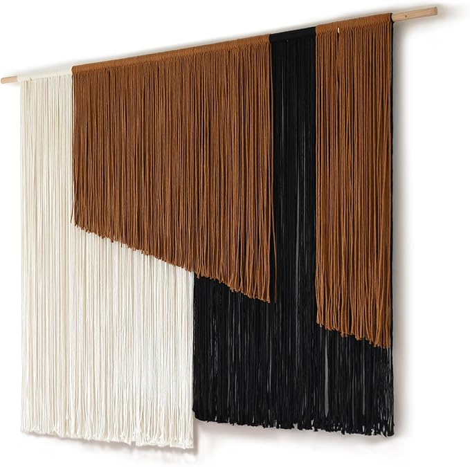Jakalin Macrame Wall Hanging, Dip Dye Fiber Yarn Art, Boho, 57"x43" | Hand-dyed Cotton, Fine Craftsmanship, Boho Tapestry, Living Room, Bedroom, Nursery, Apartment Decor - Image 6