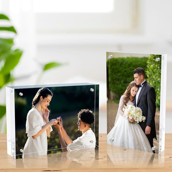 5x7 Inch Acrylic Picture Frame 5 Pack, 10+10mm Magnetic Photo Frame | High-clarity Acrylic, for 5x7 Pictures, Anti-fade, Frameless Floating, Double Display, Liquids Corrosion Resistant, 5 Pack - Image 5