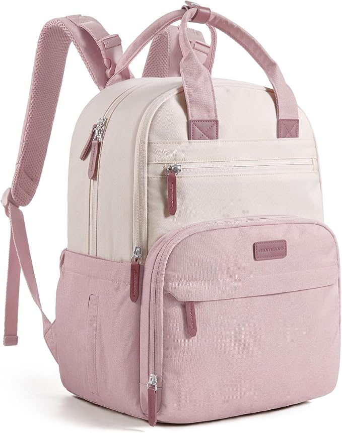 mommore Diaper Bag Backpack Multi-pocket Baby Bag with Changing Pad | Travel Essentials for Mom & Dad, Insulated Pockets & Stroller Straps, Newborn Maternity Bag & Registry Must-Haves by mommore