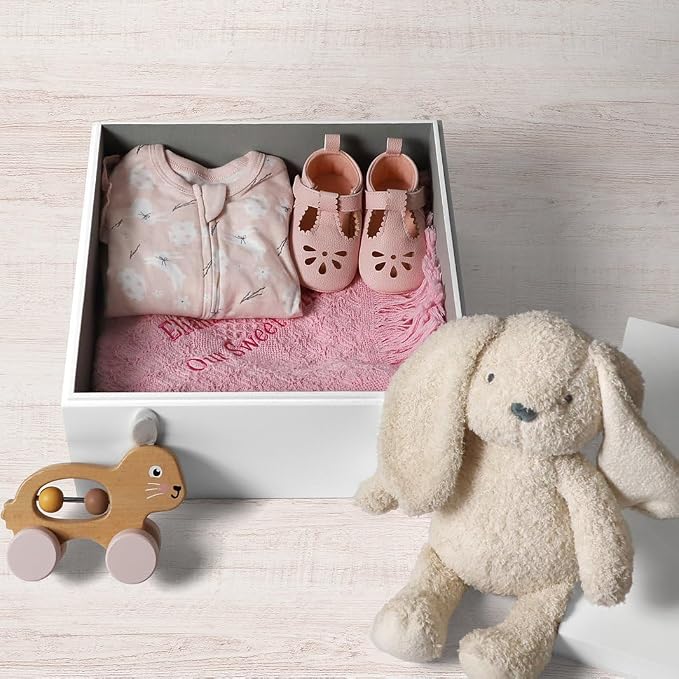 Let's Make Memories Personalized Keepsake Box for Newborn - Memento Storage - Memories Box - Baby Shower - Nursery Decor - 6" Hx12 Sq - Baby Love - Image 7