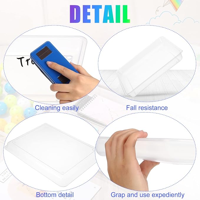 Maitys 15 Pack Plastic Art Trays 12 x 16 Inch Activity Crafts Trays Sensory Tray DIY Projects, Painting, Beads, Jewelry Office Home Organizer Arts and Crafts Supplies(Clear) - Image 2