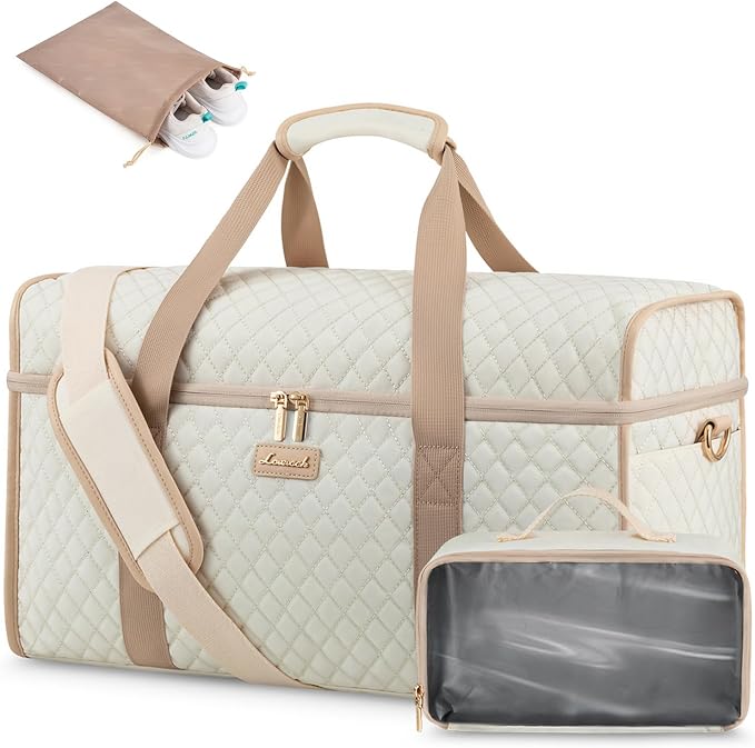LOVEVOOK Travel Duffle Bag - Weekender & Overnight Bag with Toiletry & Wet Pocket, Carry-On Size, 3pc Set by LOVEVOOK