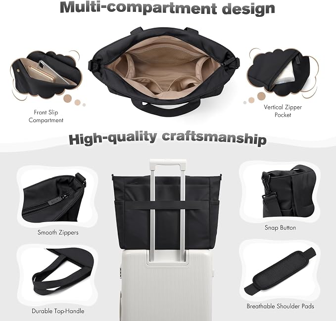 14L Puffer Diaper Bag Tote, Large Capacity Travel Diaper bags, Crossbody Hospital Bag for mom - Image 7