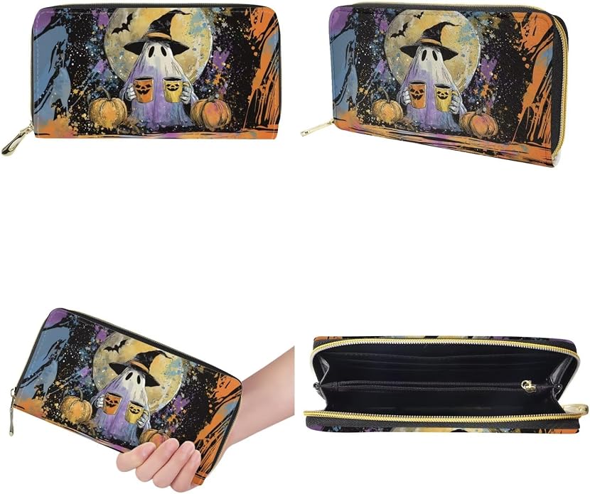 GIFTPUZZ Women Top Handle Bags Handbags with Zipper Leather Wallet Cash Card Phone Holder and Makeup Bag Set 3pcs - Image 7