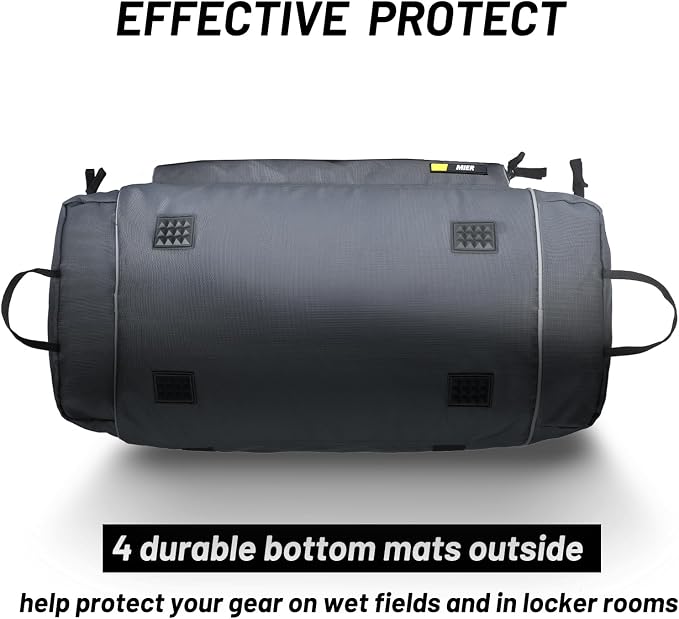 MIER Large Gym Bag for Men 60L Duffel Bag with Shoe Compartment | Lightweight & Durable Sports Duffles; Suited for Workout Fitness Travel Weekender; Water Resistant; Adjustable Shoulder Strap - Image 4