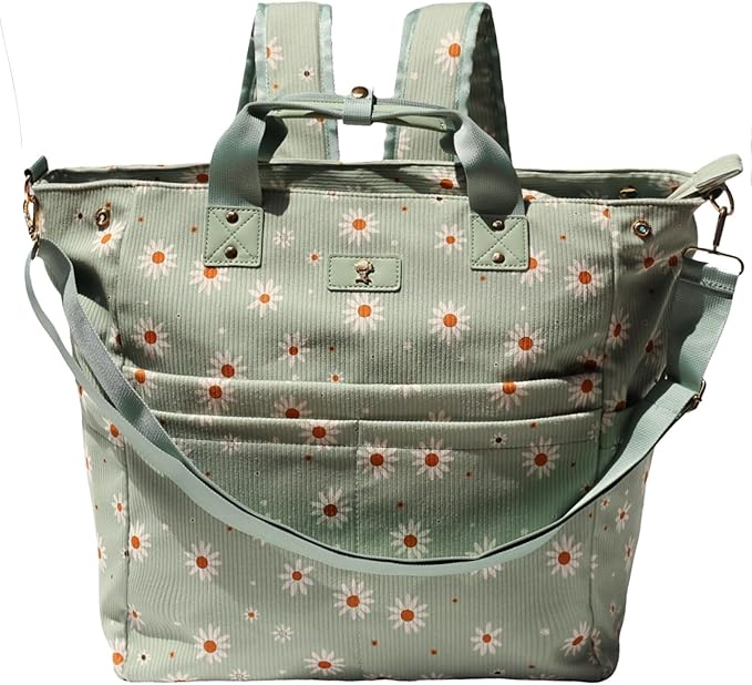 Diaper Tote Bag Totepack Backpack Crossbody Bag 3 in 1 for Women Laptop Backpack Multifunctional with Insulated Pockets by ESVAN